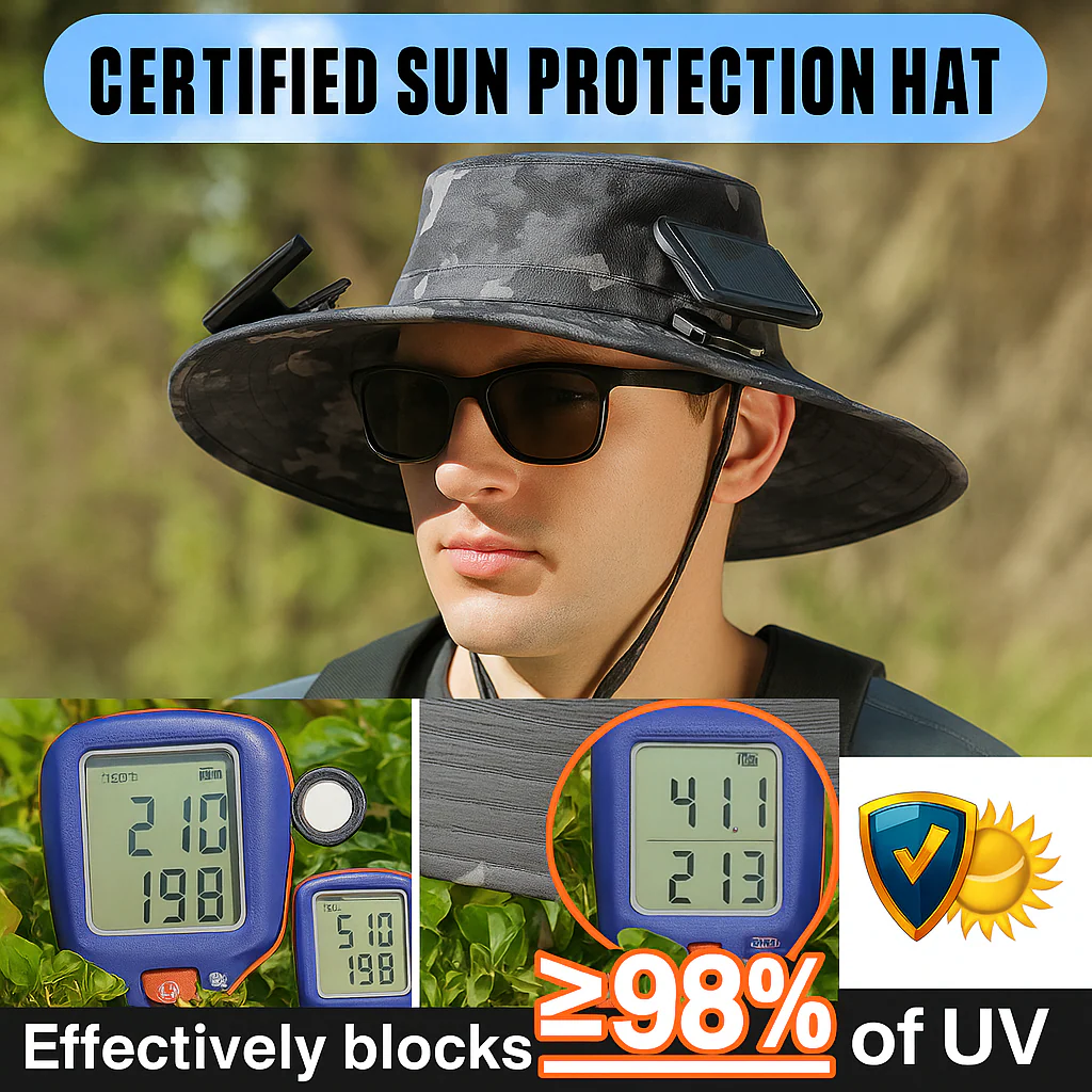 BreezeShield™ Solar Fan Hat