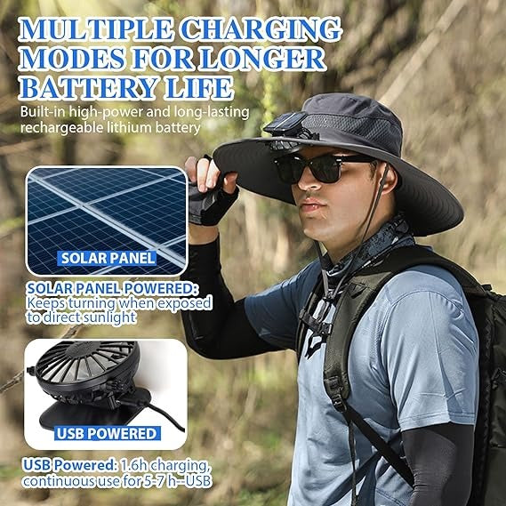 BreezeShield™ Solar Fan Hat