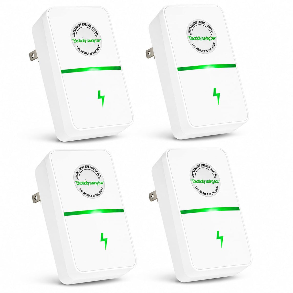 VoltGuard™ Smart Energy Saver Plug – Voltage Stabilizing Power Saver Device with Surge Protection for Home & Office (4-Pack)