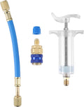 30ml Hand Push AC Oil & Dye Injector Kit – Quick Coupler + 1/4" SAE Connector