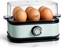EggMaster™ Rapid Egg Cooker – 6-Egg Electric Boiler for Soft, Medium & Hard-Boiled Eggs with Auto Shut-Off & One-Touch Cooking (Sage)