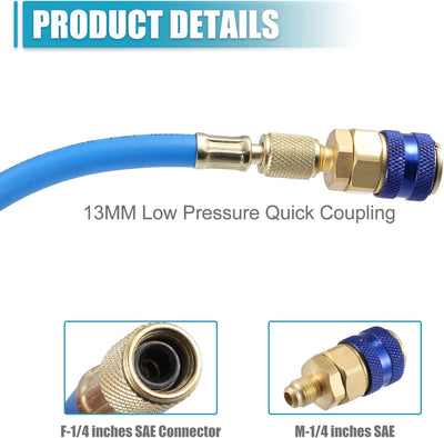 30ml Hand Push AC Oil & Dye Injector Kit – Quick Coupler + 1/4" SAE Connector
