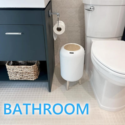 PureSense™ Smart Motion Sensor Trash Can – 3 Gallon Touchless Automatic Garbage Bin with Lid & Removable Legs for Bathroom, Bedroom, Kitchen & Office (White)