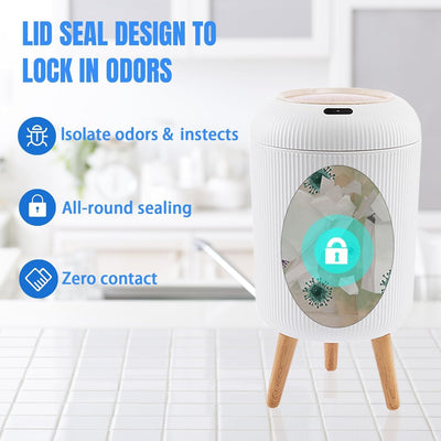 PureSense™ Smart Motion Sensor Trash Can – 3 Gallon Touchless Automatic Garbage Bin with Lid & Removable Legs for Bathroom, Bedroom, Kitchen & Office (White)