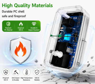 VoltGuard™ Smart Energy Saver Plug – Voltage Stabilizing Power Saver Device with Surge Protection for Home & Office (4-Pack)