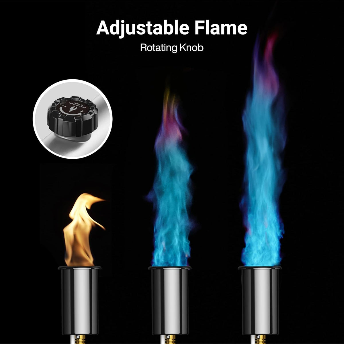 BlazeMaster™ Propane Torch Gun – Adjustable High-Heat Cooking Torch with One-Touch Max Flame, Safety Lock & Charcoal Igniter for BBQ, Searing & Outdoor Cooking