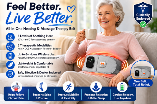 ActiveRelief™ Heated Waist & Lower Back Support Belt – Electric Vibration Massage Belt for Lumbar Comfort & Muscle Relaxation