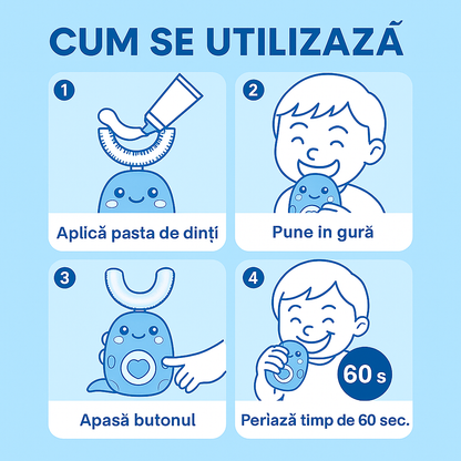 ZingBrush™ U-Curve 360° Ultrasonic Kid's Toothbrush