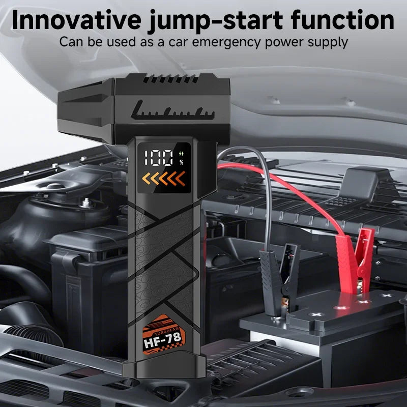 Cordless Jet Air Blower & Vacuum — 2,800,000 RPM, Compressed Air Duster, Car Power Bank