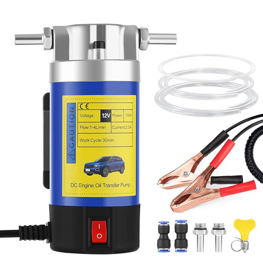 12V Electric Scavenge Suction Transfer Change Pump Oil Transfer Pump 1-4L/min Motor Oil Diesel Extractor Pump For Car