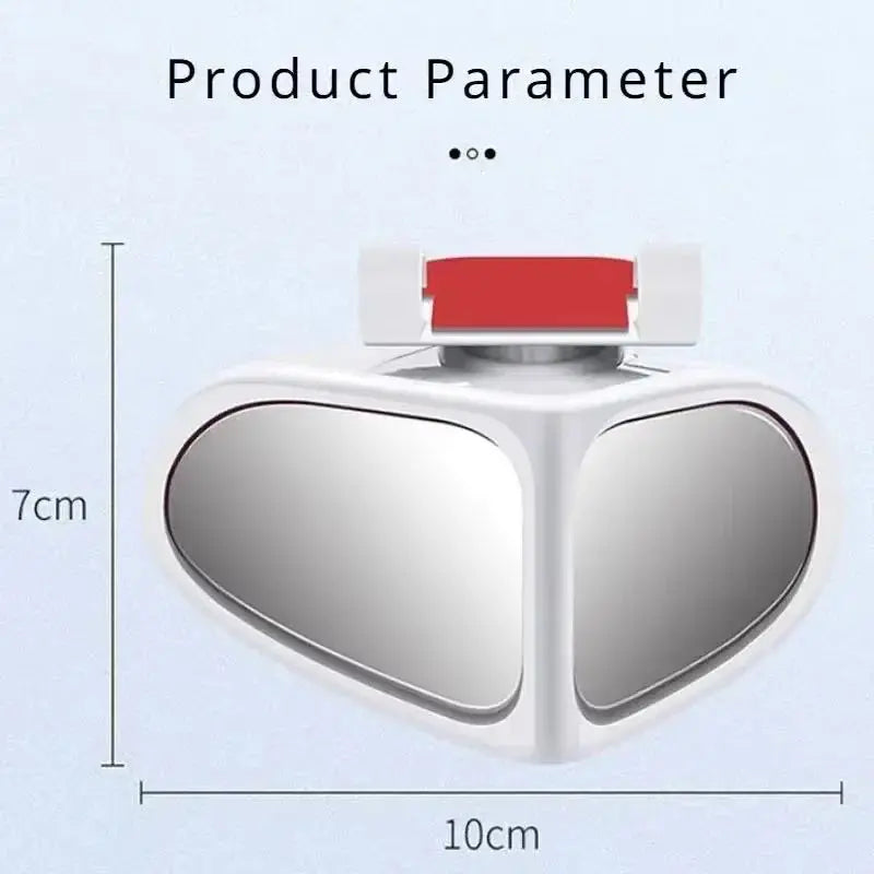 2Pcs Car Rearview Mirrors 360° Blind Spot Mirror Adjustable Rotatable Convex Wide-angle Clear Rearview Safety Mirror Accessories
