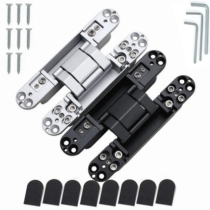 2PCS Invisible Door Hinges, Hidden Door Hinges, Hidden Adjustable Cross Wooden Door Outward Opening Hidden Door Hinges
