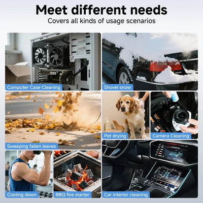 Cordless Jet Air Blower & Vacuum — 2,800,000 RPM, Compressed Air Duster, Car Power Bank