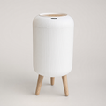 PureSense Smart Motion Sensor Trash Can – 3 Gallon Touchless Automatic Garbage Bin with Lid & Removable Legs for Bathroom, Bedroom, Kitchen & Office (White)