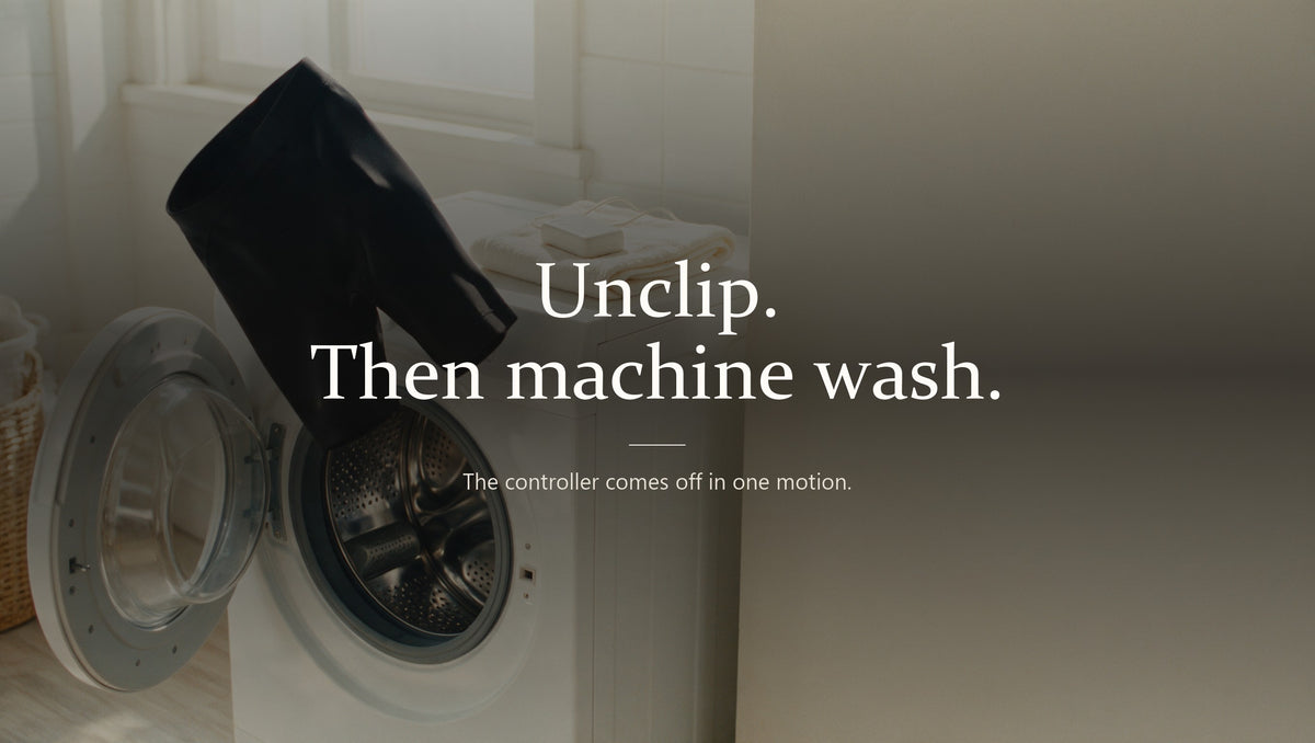 Unclip then machine wash